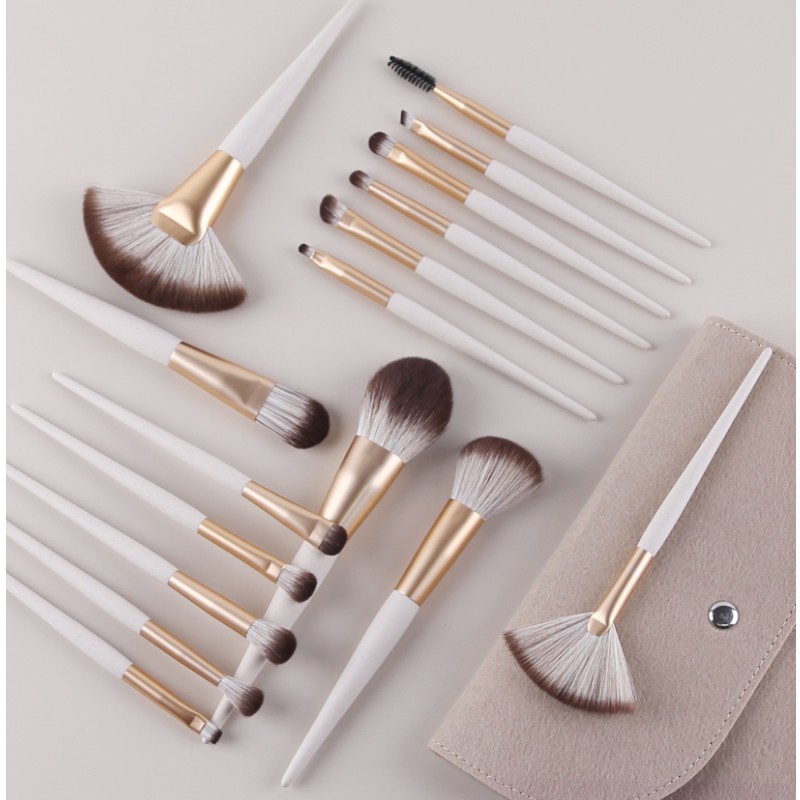 16pcs Beige Makeup Brush Set