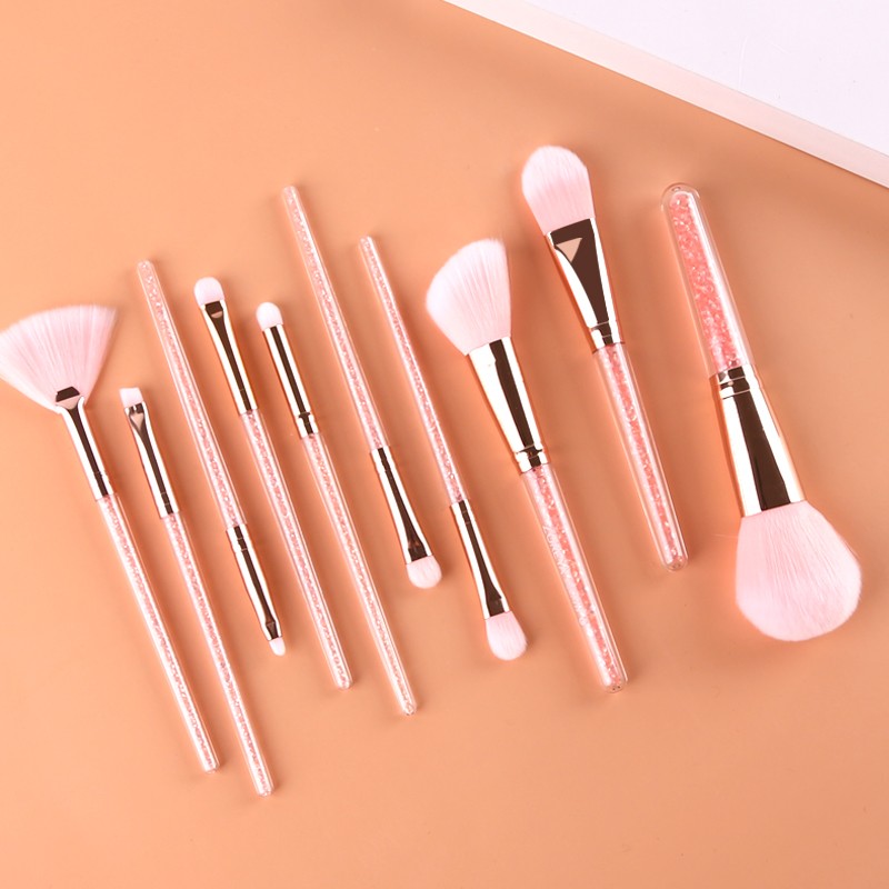 Glitter makeup brush set