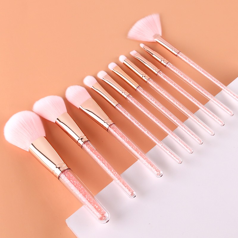 Glitter makeup brush set