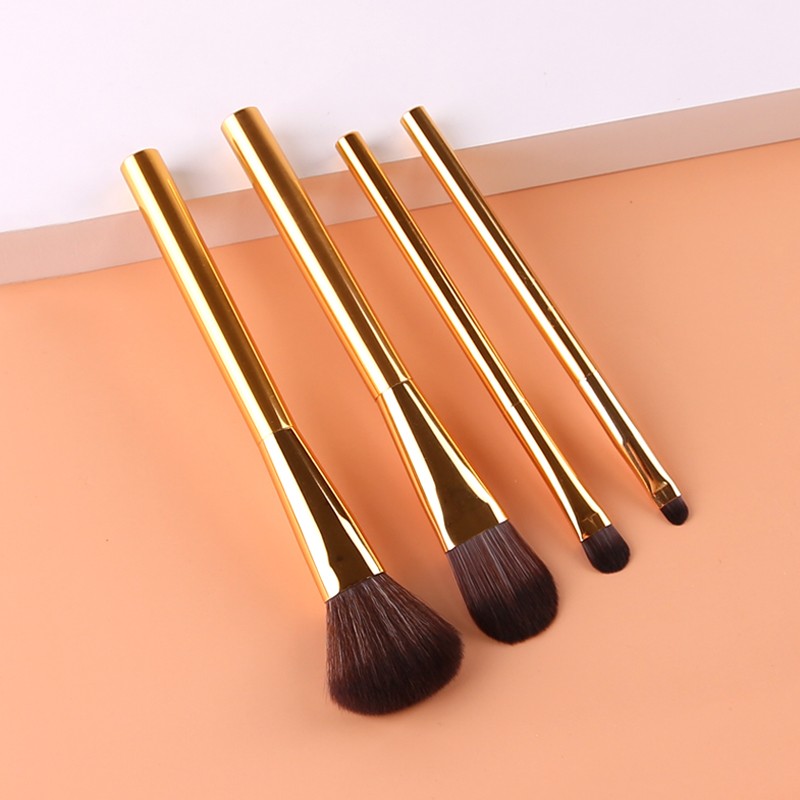 Gold 4pc Cosmetic Makeup Brush