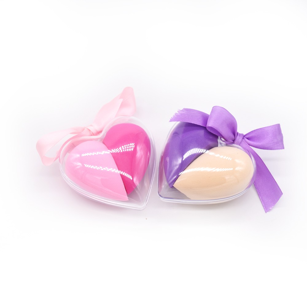 Love heart shape cosmetic sponge