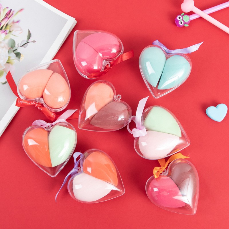 Love heart shape cosmetic sponge